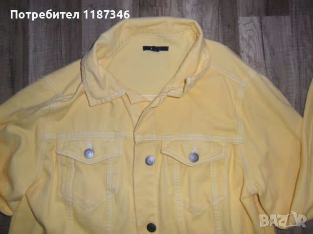 жълто дънково яке, снимка 3 - Якета - 42202355