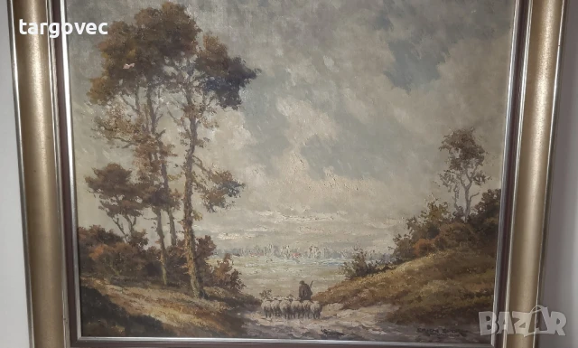 уникална картина овчар с овце , снимка 6 - Картини - 51418731