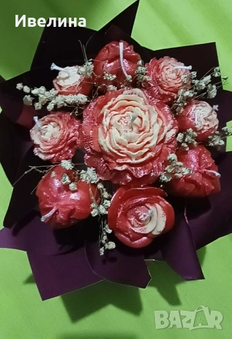Восъчни ароматни букети, снимка 3 - Изкуствени цветя - 53328580