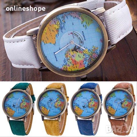 Ръчен часовник : карта на света