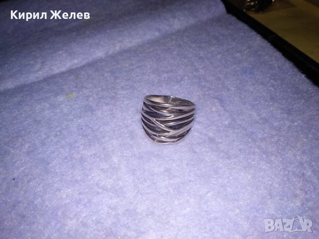 ШИКОЗЕН АЖУРЕН СРЕБЪРЕН АРТ ДИЗАЙН ПРЪСТЕН СРЕБРО 925 МАЙСТОРСКО БИЖУ 26916, снимка 12 - Пръстени - 39547538