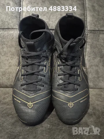 Nike MERCURIAL SUPERFLY 8 ACADEMY MG GS 'BLACK METALLIC GOLD', снимка 2 - Спортни обувки - 55867644