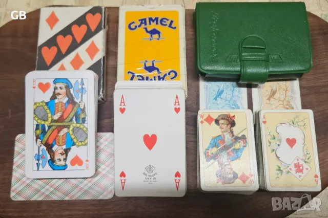 Стари карти за игра - 3 различни комплекта - руски, италиански, полски