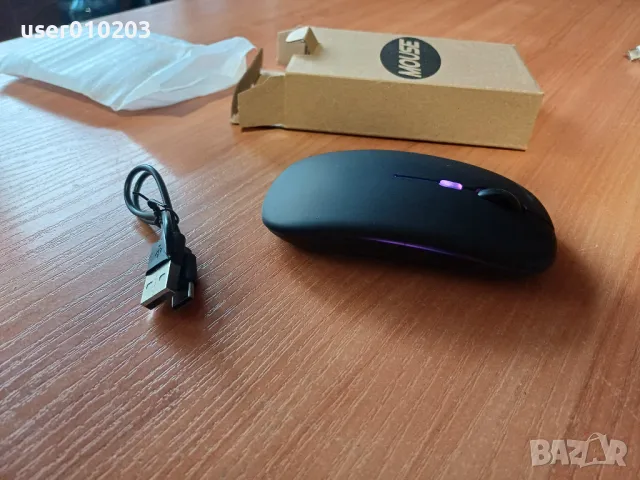 Нова Blutooth мишка с вградена батерия и Type-c конектор, снимка 2 - Клавиатури и мишки - 47977651
