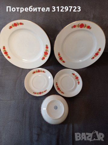 Български чинии майски венец 2+2+1, снимка 1 - Чинии - 35889801