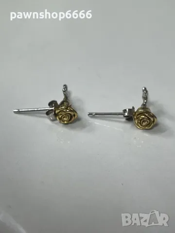 Сребърно колие и обеци „Роза“ , снимка 2 - Колиета, медальони, синджири - 49218187