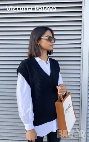 Модерен елек LUC MOEL унисекс 100% меринос, снимка 12 - Елеци - 49294024