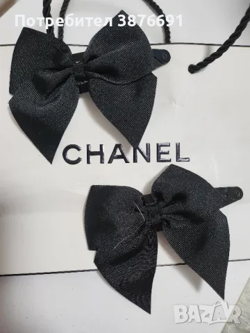 Елегантни шноли за коса Chanel панделки , снимка 1 - Аксесоари за коса - 48146097