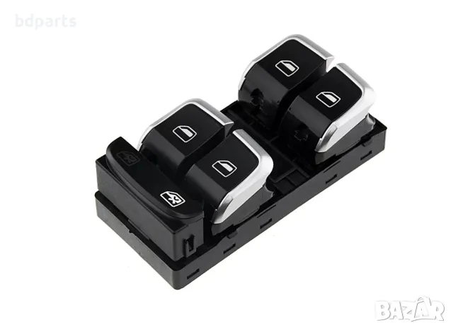 Бутон ключ за ел.стъкла, Audi, A4 B8, A5, Q5 8R, Хром, 10 ПИН