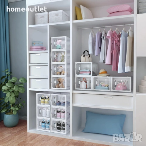 Модулен органайзер за обувки от PVC - 24 части - HOMIDEC FY-DE-XH05240201, снимка 2 - Шкафове - 53085471