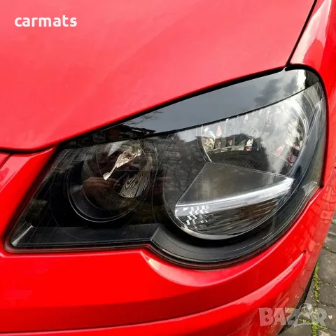 Вежди за фарове за VW Polo (2005-2009) - черен гланц