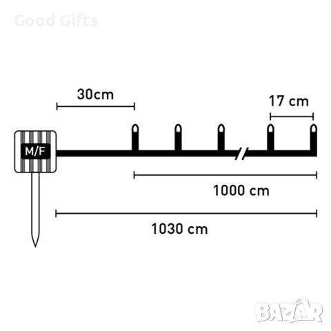 Соларни коледни лампички, Топло бяло, 60 LED, С програми, снимка 3 - Соларни лампи - 42739484