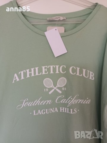 2ХЛ Тениска цвят мента Athletic club, снимка 2 - Тениски - 40317404