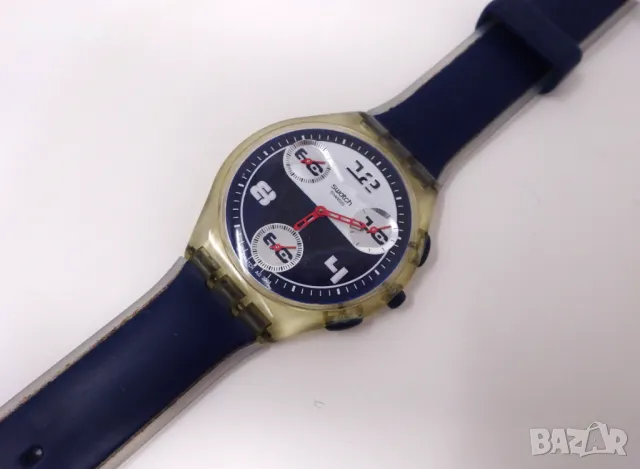 Часовник хронограф Swatch с оригинална силиконова каишка