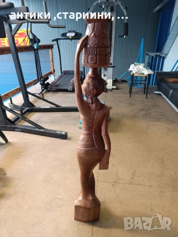 голяма дървена статуетка от масивно дърво!, снимка 16 - Статуетки - 52167017