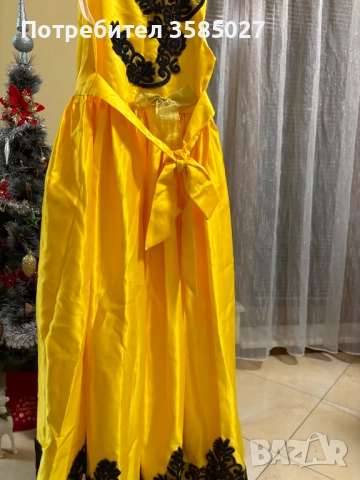Жълта рокля за рожден ден и специални събития, снимка 4 - Детски рокли и поли - 52860040