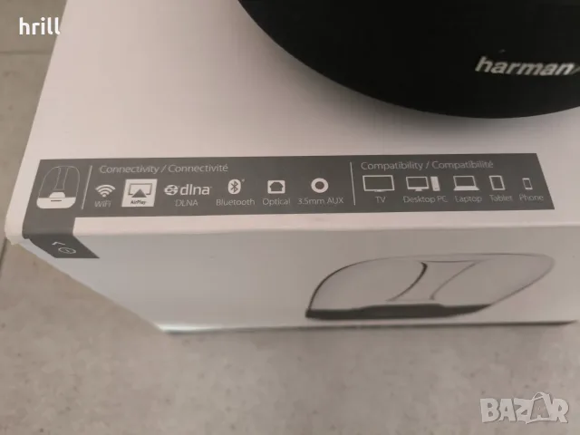 Harman / Kardon Aura Wi-Fi, Bluetooth, AirPlay, DLNA аудио система, снимка 7 - Bluetooth тонколони - 55898712