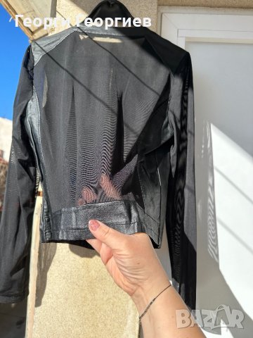 Страхотно якенце с кожени елементи, снимка 4 - Якета - 44303917