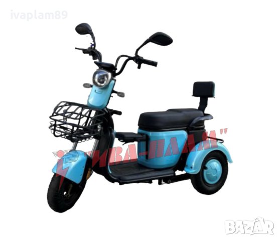 Електрическа Триместна триколка 750W, 60V, 23A +Задно задвижване чрез диференциал, снимка 3 - Мотоциклети и мототехника - 37152184