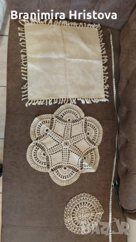 Комплект покривки/карета/рънъри и дантелени подложки – втора ръка, но в чудесно състояние (само личн, снимка 10 - Покривки за маси - 53140757