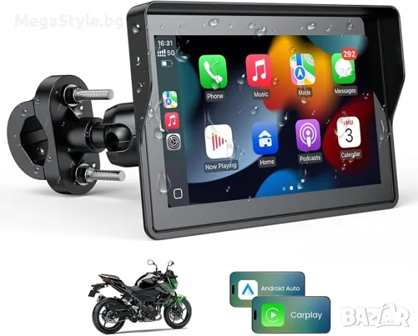 WonVon мотоциклетна GPS навигация  с Apple Carplay и Android Auto