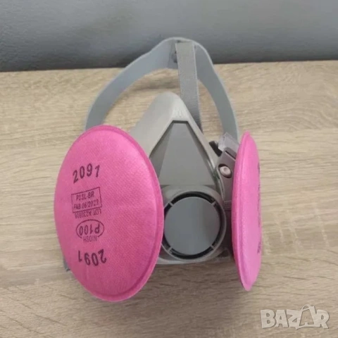 Защитна полумаска 3M еквивалент| Предпазна маска с филтри, снимка 7 - Други инструменти - 45741337