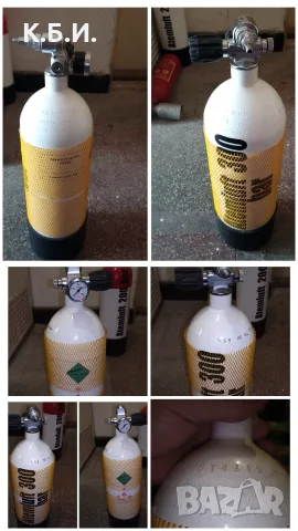 Продавам - 1 стоманена бутилка Dräger - 5L - 6,53kg tara - 300 BAR - атмосфери работно налягане, снимка 2 - Въздушно оръжие - 56234617