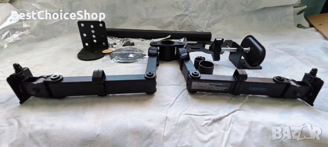 Стойка за монитори BONTEC за 2 монитора за 13-27 инча плосък и извит екран, снимка 5 - Други - 53136899