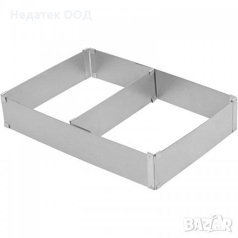 Метана правоъгълна форма за печене, регулируема, 22-41.5 см х 18-34х3,5 см х 8 см, снимка 4 - Прибори за хранене, готвене и сервиране - 35671369