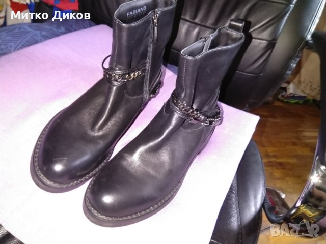 Fabiano colection №38 стелка маркови боти нови естествена кожа от 197лв на 95лв-сега за 50лв