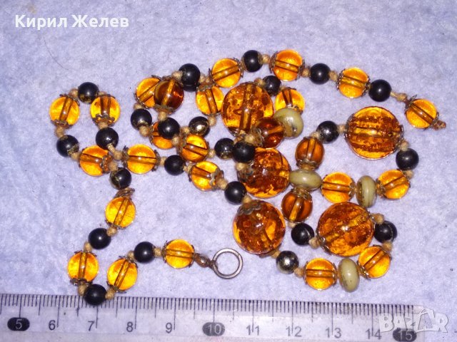 РАЗКОШЕН РЕТРО СТАР ГЕРДАН ОГЪРЛИЦА от ЦВЕТНО РЪЧНА МАЙСТОРСКА ИЗРАБОТКА СТЪКЛО 24453, снимка 11 - Антикварни и старинни предмети - 41389379