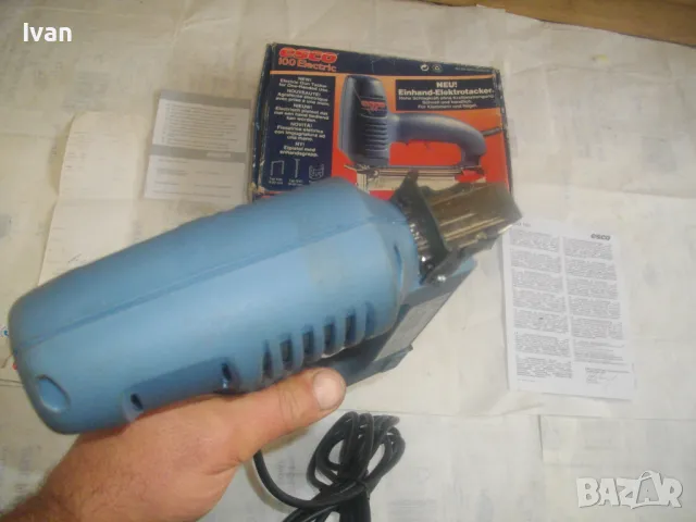 НОВ ИТАЛИАНСКИ ОРИГИНАЛЕН ПРОФЕСИОНАЛЕН ЕЛЕКТРИЧЕСКИ ТАКЕР КОМБИНИРАН СКОБИ ПИРОНИ 8-20мм ESCO, снимка 16 - Други инструменти - 49292841