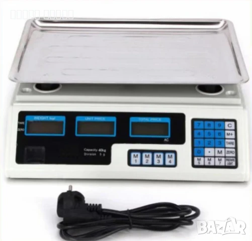 Професионален електронен кантар до 40 кг с двоен дисплей