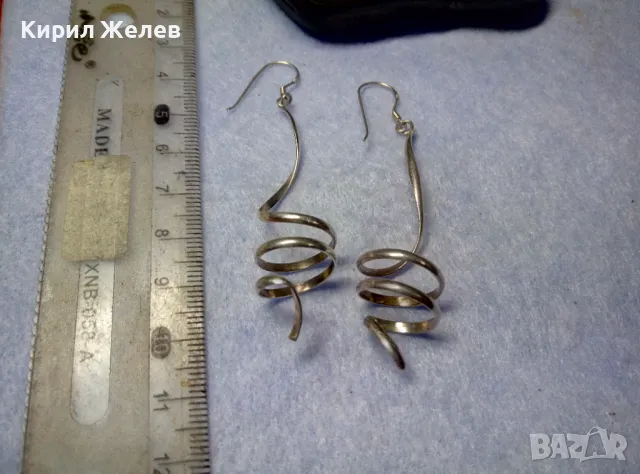 АРТИСТИЧЕН СТИЛЕН МОДЕЛ ФЕЕРИЧНИ СРЕБЪРНИ ОБЕЦИ СРЕБРО 925 РЪЧНА ФИНА ИЗРАБОТКА 30548, снимка 4 - Обеци - 50337179