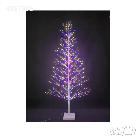 Декоративна коледна елха, 767 LED лампички, Цветна светлина, 210см.