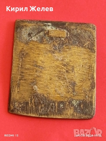 Стара бронзова икона Света Богородица знамение използвана при военни походи за закрила 54094, снимка 7 - Други ценни предмети - 53704729