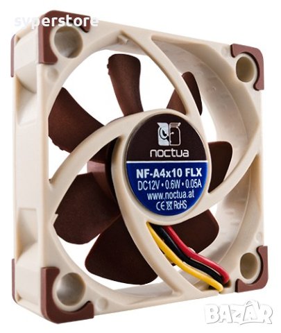  Вентилатор за компютър 40x40x10mm Noctua NF-A4x10-FLX SSO2 Bearing 3-pin 4500RPM 12V, снимка 2 - Други - 40404680