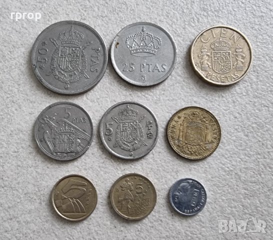 Монети. Испания. Испански песети. 9 бр., снимка 2 - Нумизматика и бонистика - 39373950
