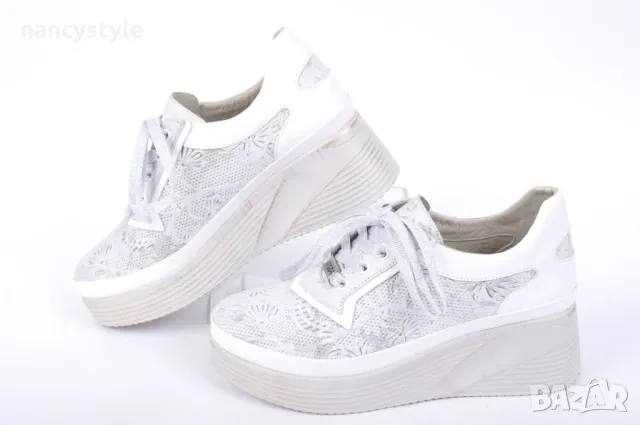 NEW! Дамски обувки от естествена кожа на платформа, снимка 1