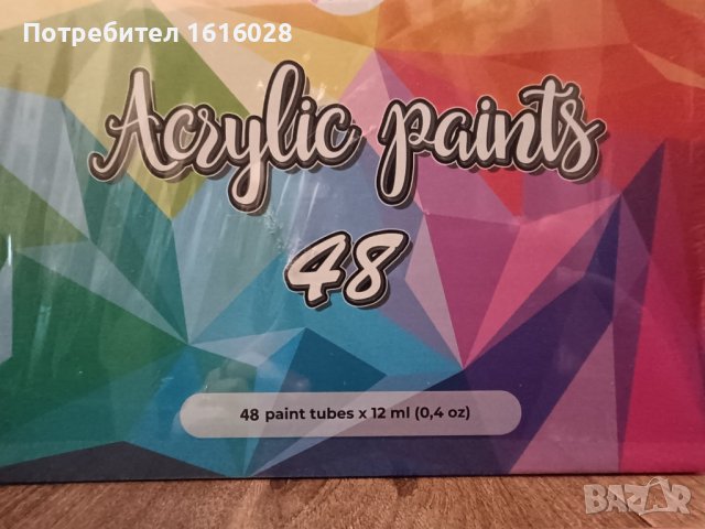 Комплект от акрилни бои от 48 цвята., снимка 1 - Картини - 44169635