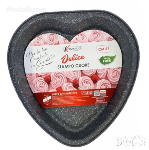 Форма за торта 27,5 x 26,8 x 4,5 см, мраморно покритие, снимка 3 - Форми - 48349403