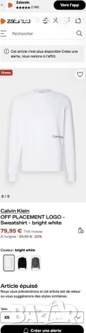 Calvin Klein Off Placement Logo XL, снимка 3 - Блузи - 56382085
