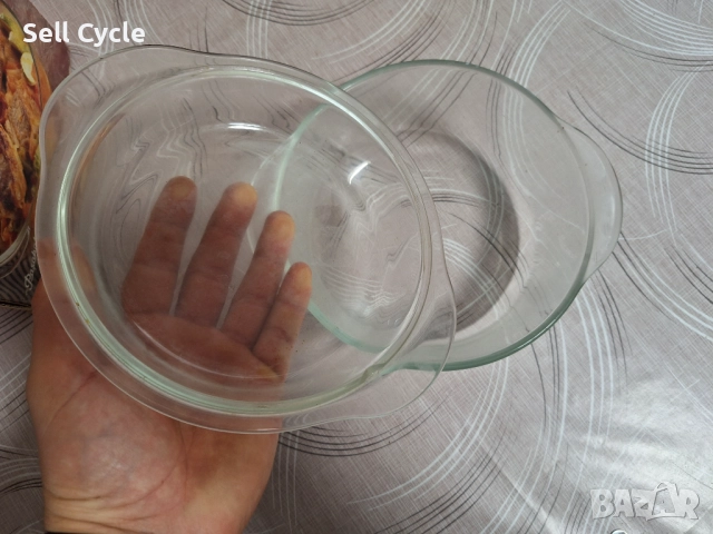 ✅ЧИСТО НОВА ТЕНДЖЕРА С КАПАК - ЙЕНСКО СТЪКЛО❗, снимка 3 - Съдове за готвене - 52367896