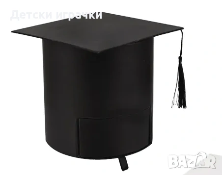 Подаръчна кутия с капак абитуриентска шапка, черна, снимка 2 - Други - 53090724
