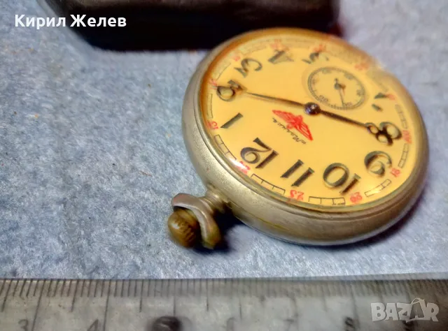 МОЛНИЯ СДЕЛАНО в СССР Стар РУСКИ ЖЕЛЕЗНИЧАРСКИ ДЖОБЕН ЧАСОВНИК МЪЛНИЯ с ВЛАК 48356, снимка 10 - Джобни - 48033815