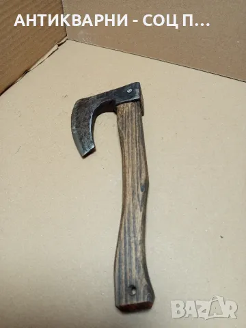 Соц Стара Ръчно Кована Ловно Рибарска Брадвичка Номер 1. Тегло 0.460кг., снимка 3 - Антикварни и старинни предмети - 50436583