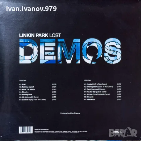 Vinyl (Linkin Park - Lost Demos), снимка 2 - Грамофонни плочи - 56137011