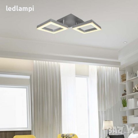 LED Плафониера 16W Сатиниран Никел Топло Бяла Светлина, снимка 6 - Лампи за таван - 41186137