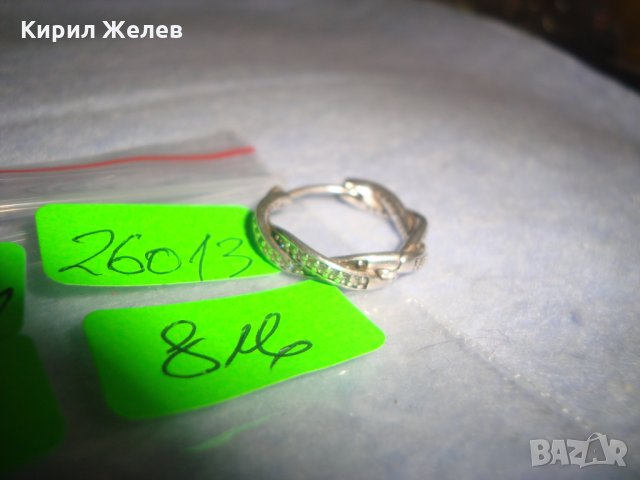 СРЕБЪРНА СКЪПОЦЕННА АРТ ДЕКО СТИЛ ОБЕЦА СРЕБРО925 с ИНКРУСТИРАНИ ФАСЕТИРАНИ МИНИАТЮРНИ ЦИРКОНИ 26013, снимка 6 - Обеци - 35950917