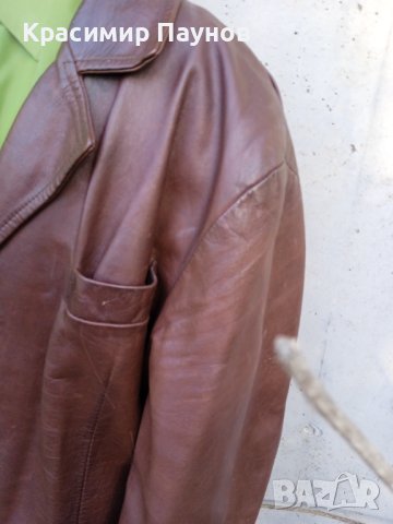 Мъжко кожено сако XL, снимка 3 - Сака - 42580133